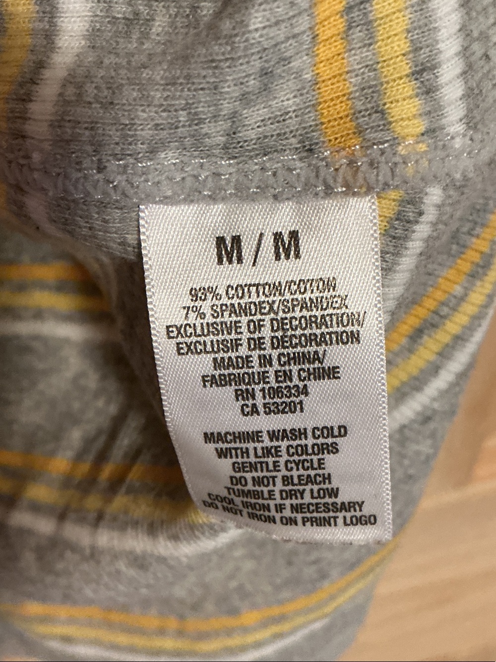 Aeropostale Gray and Yellow Striped Lace-Trim Tank Top with built in bra - Picture 4 of 4